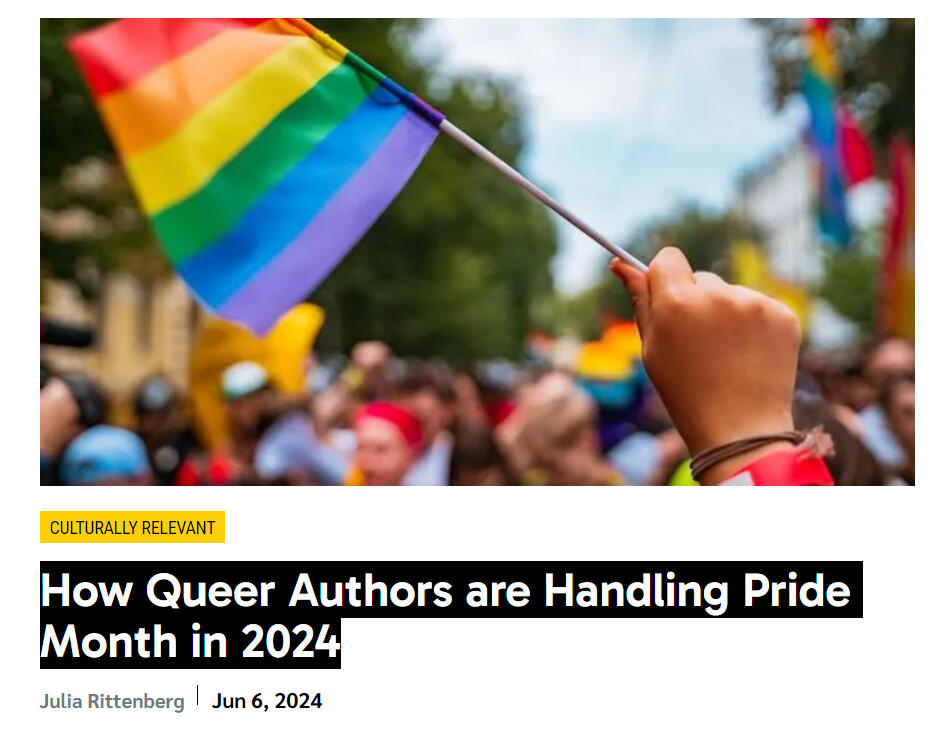 Book Riot: How Queer Authors are Handling Pride Month in 2024